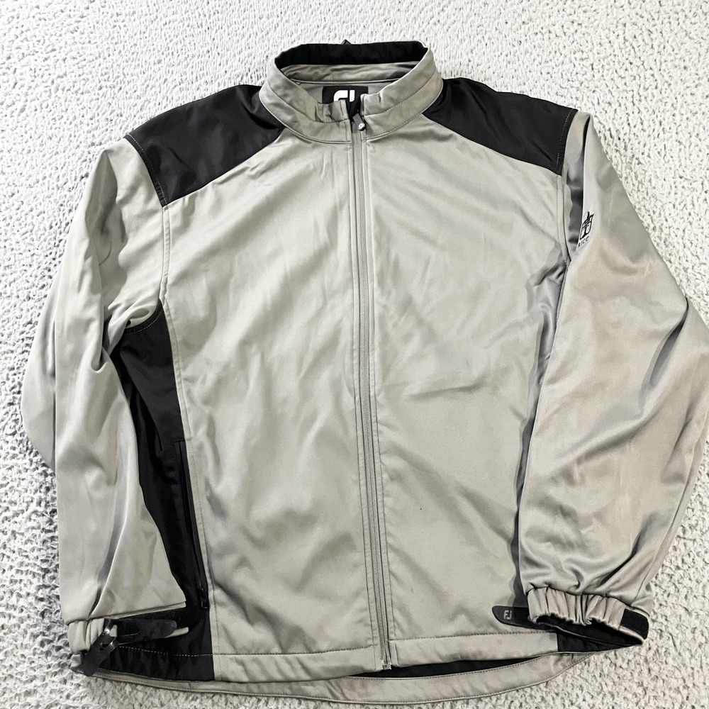 FootJoy Jacket Mens‎ Large Green Black Full Zip Golf Windbreaker Lightweight